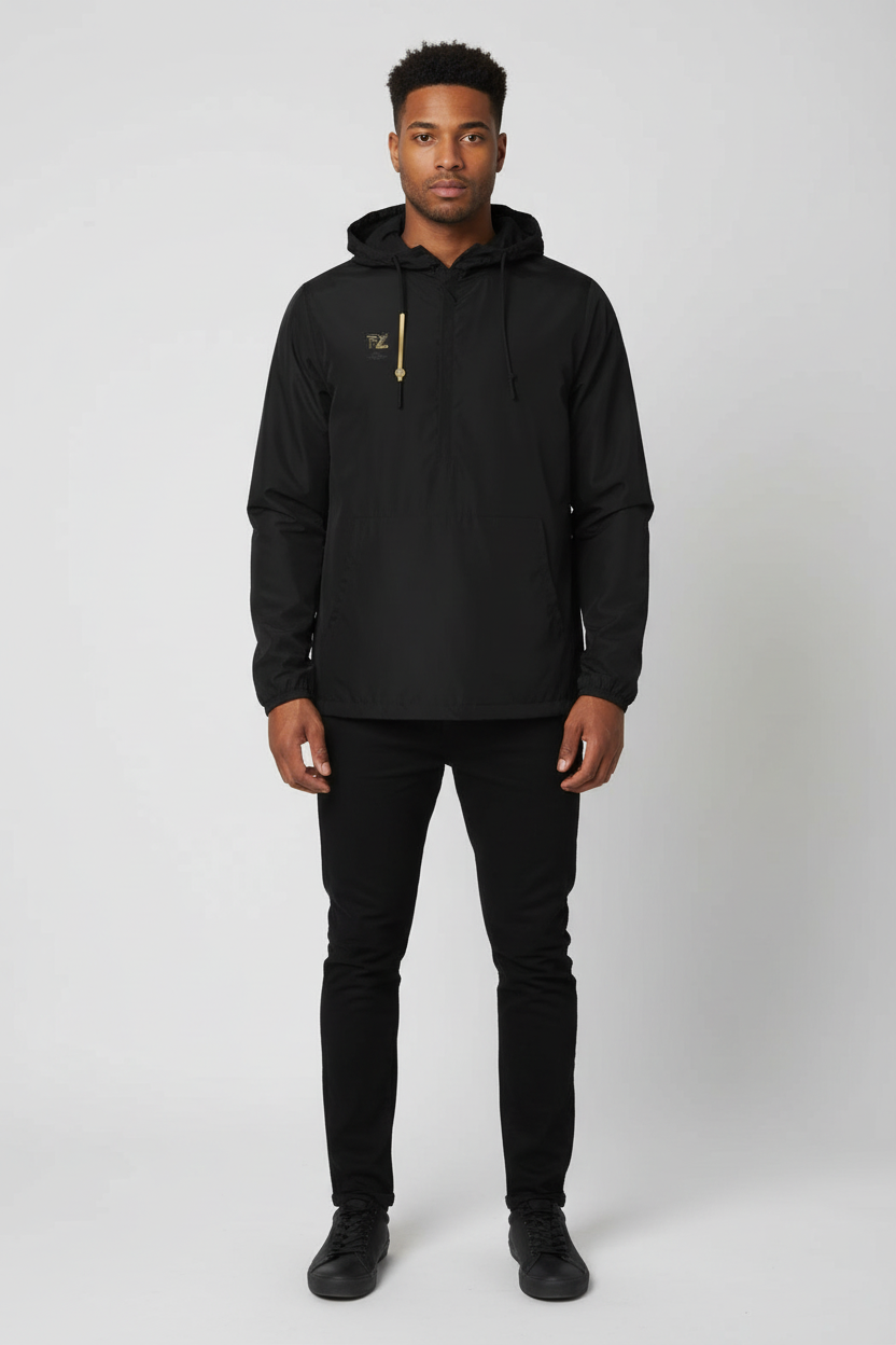 Homme avec veste noire