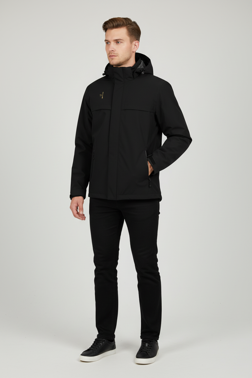 Veste Torrent Signature PZ Prestige noire portée par un mannequin homme