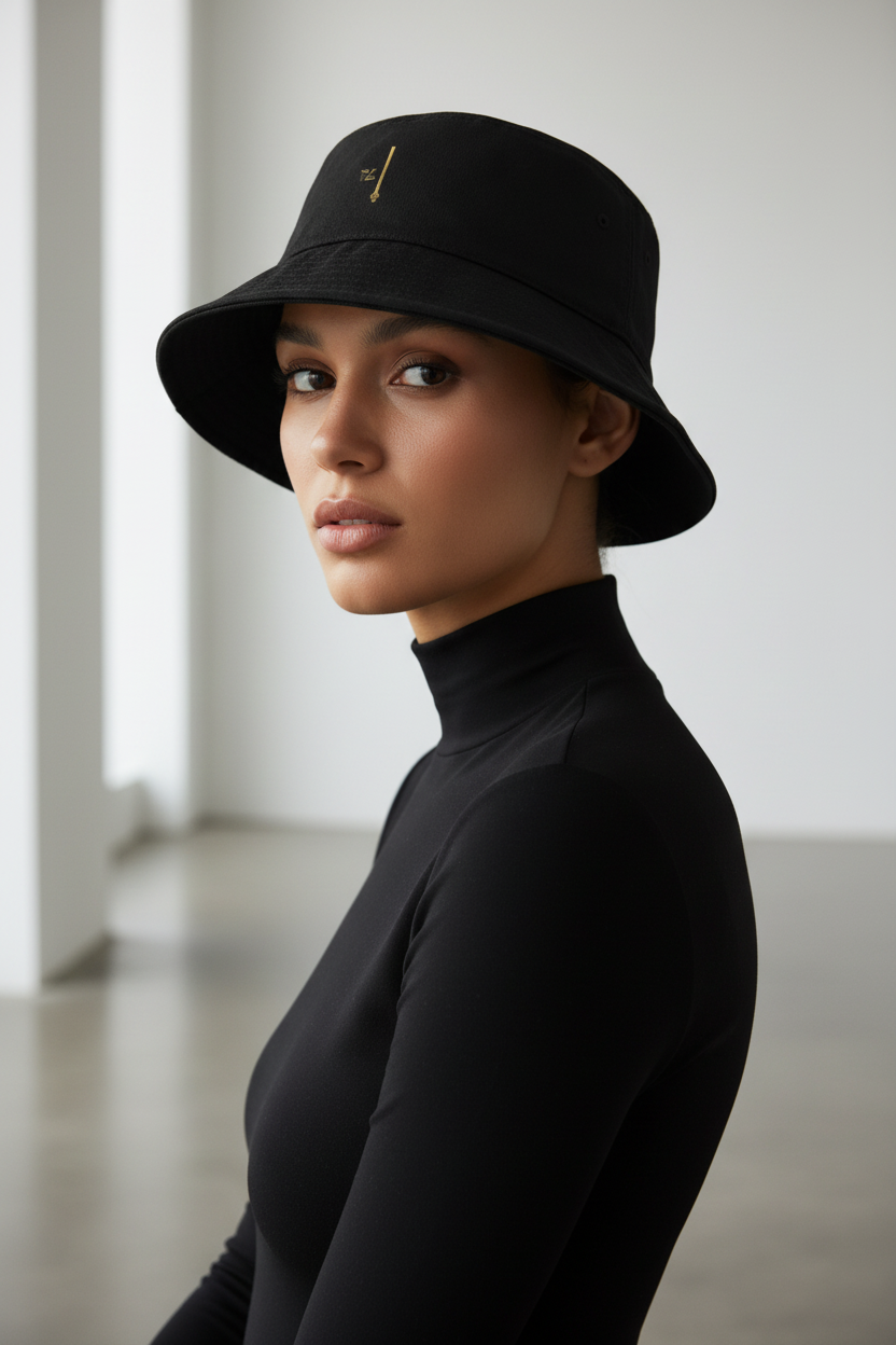 Mannequin femme portant le Bob Signature Noir & Or PZ Prestige