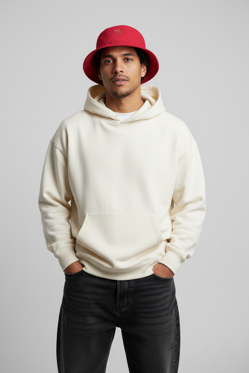 Bob rouge PZ Prestige porté par un mannequin homme