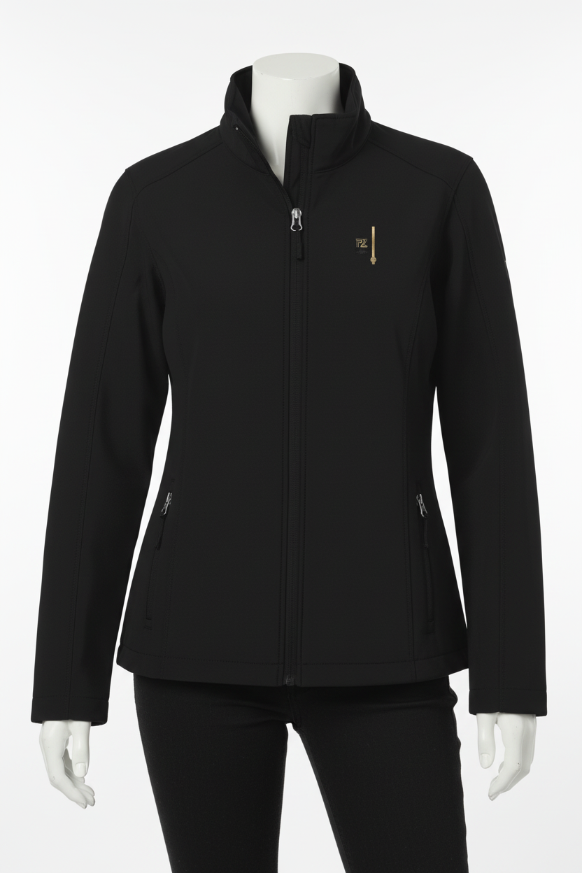 Veste PZ Prestige noire portée par un mannequin femme de face