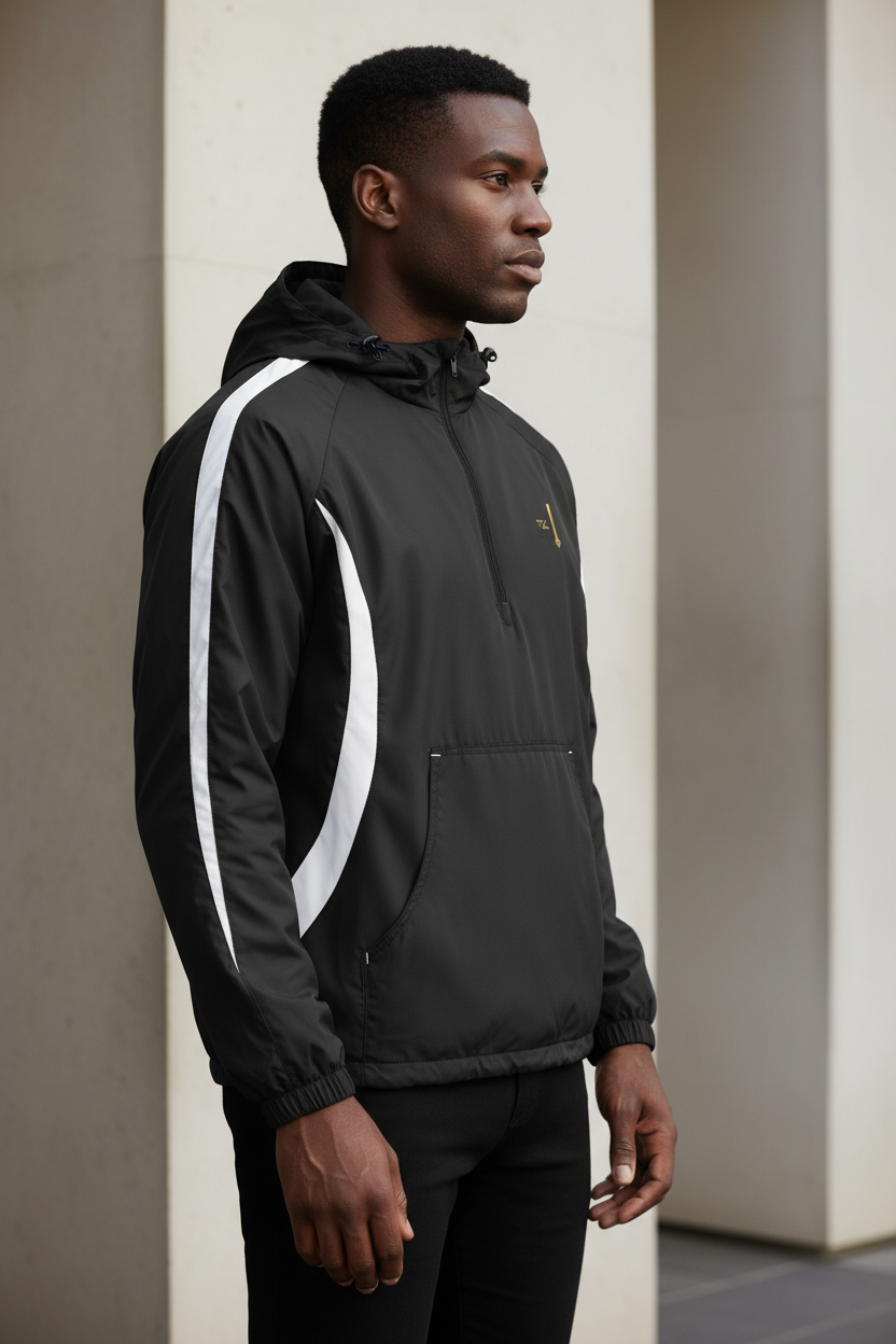 Mannequin homme noir et blanc, vue de profil
