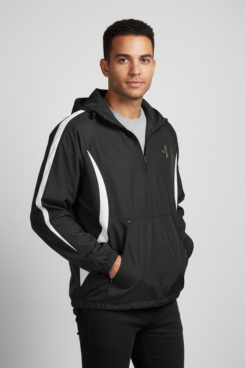 Mannequin homme noir et blanc, vue trois-quarts