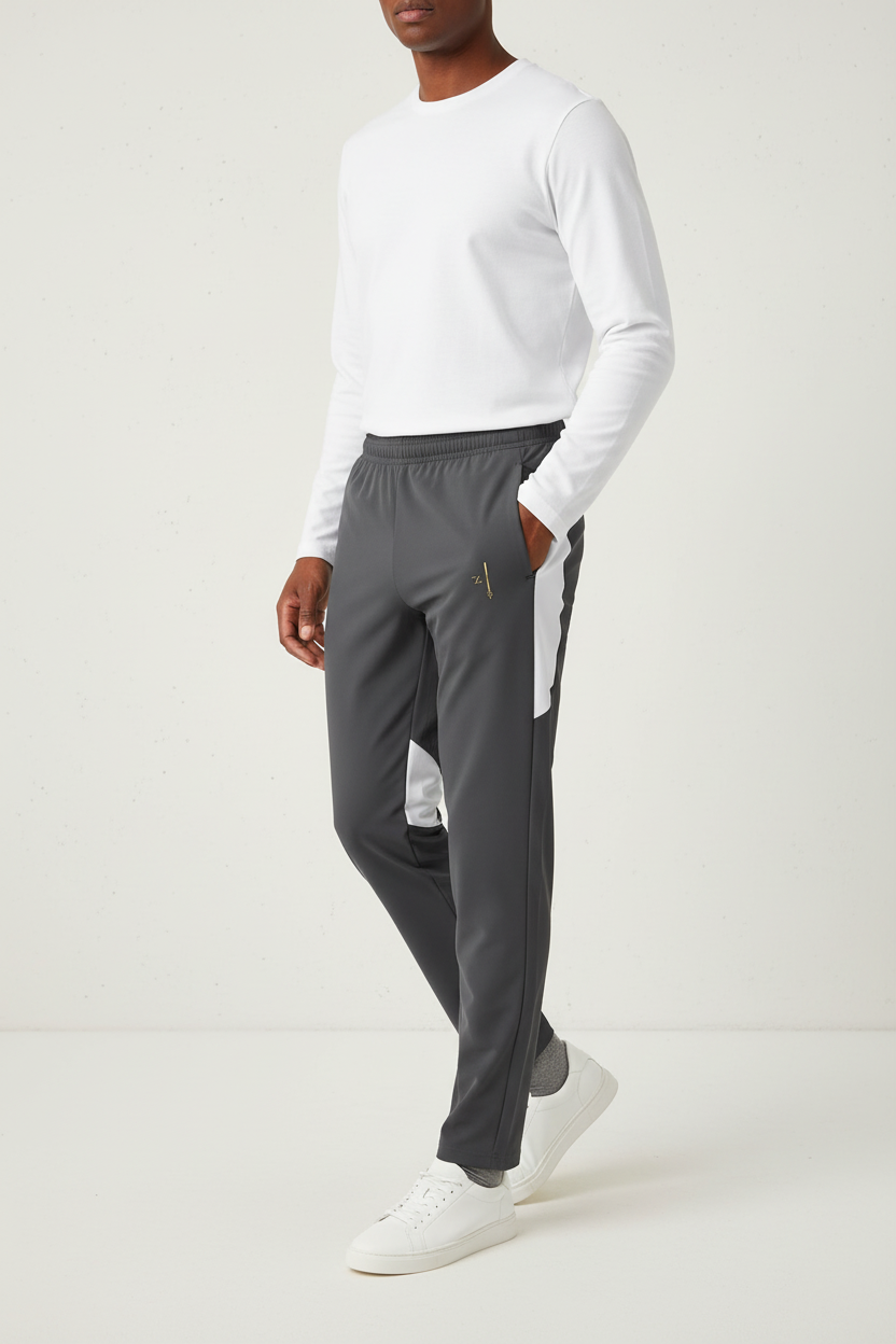 Mannequin portant le pantalon gris